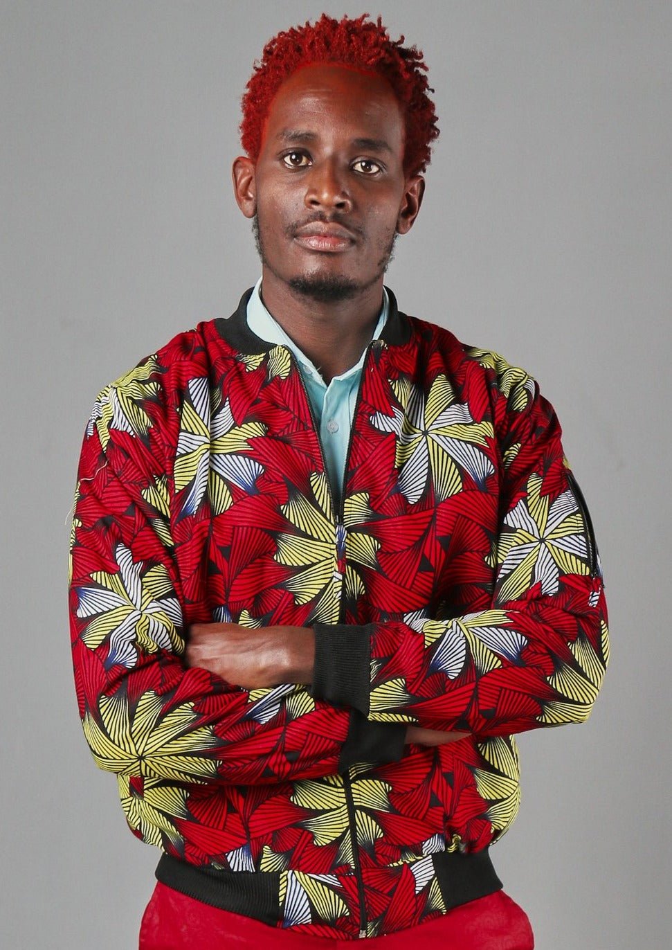 Bomberjacke ‚Maua‘ - mikono.africa Jacken aus Kenia bunte Bomberjacke Partyjacke faire sozial nachhaltig designed in Kenia