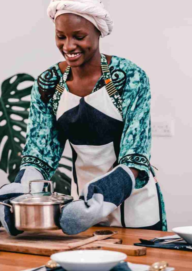 Küchenset DENIM Kombi - mikono.africa Jacken aus Kenia bunte Bomberjacke Partyjacke faire sozial nachhaltig designed in Kenia
