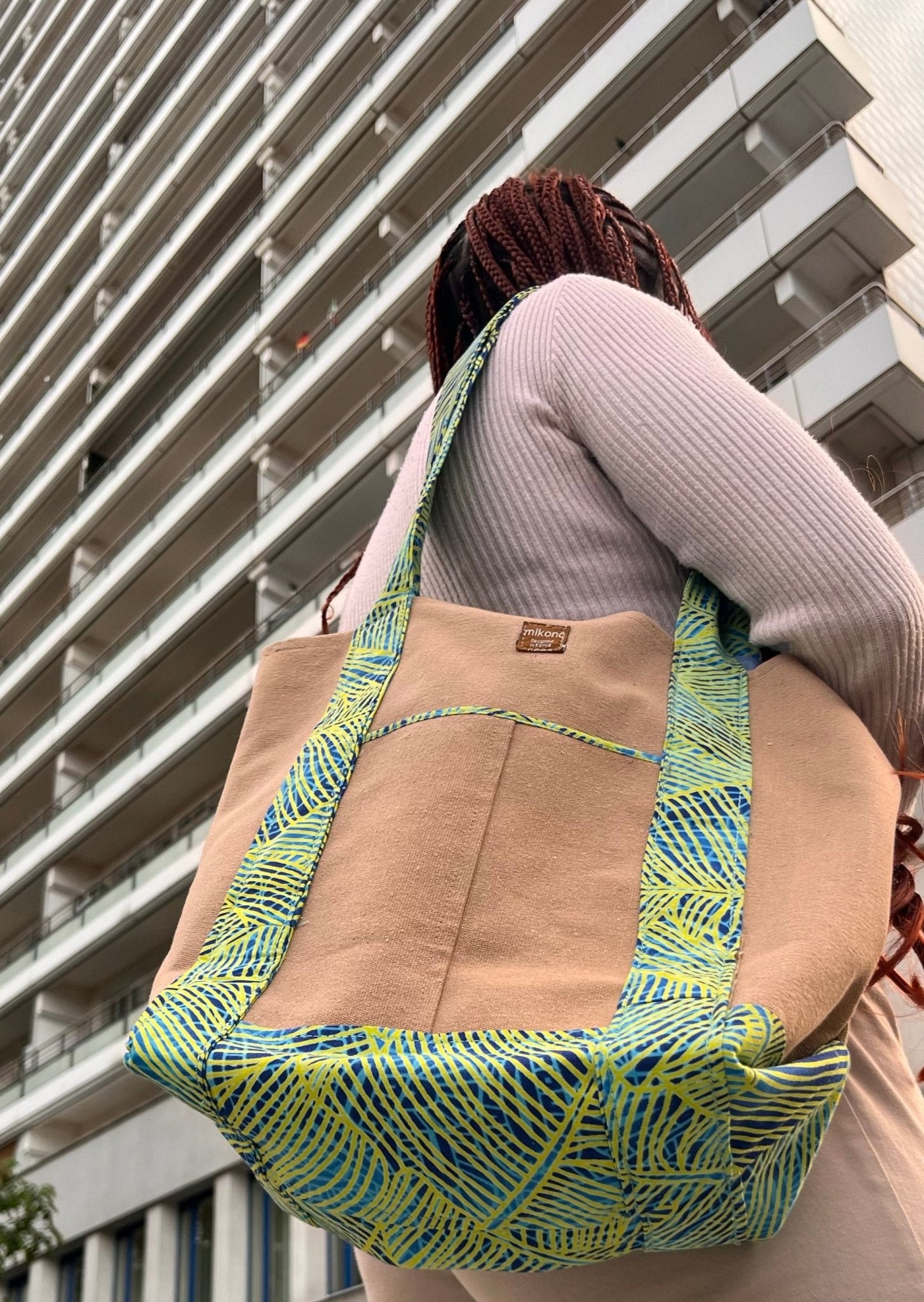 Tote-Bag ‚Splash Splash‘ - mikono.africa Jacken aus Kenia bunte Bomberjacke Partyjacke faire sozial nachhaltig designed in Kenia