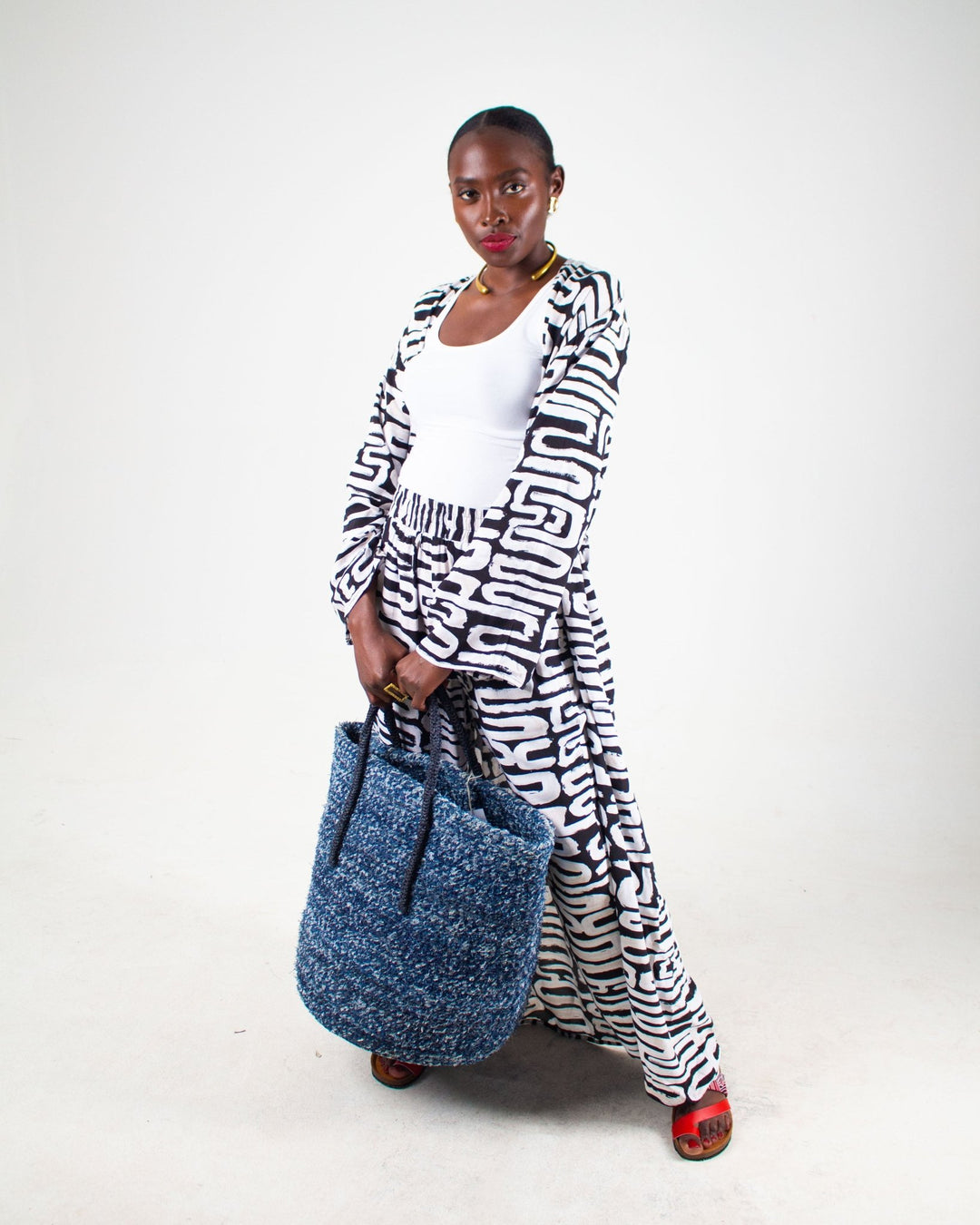 Wäschekorb DENIM für Aufbewahrung - mikono.africa Jacken aus Kenia bunte Bomberjacke Partyjacke faire sozial nachhaltig designed in Kenia