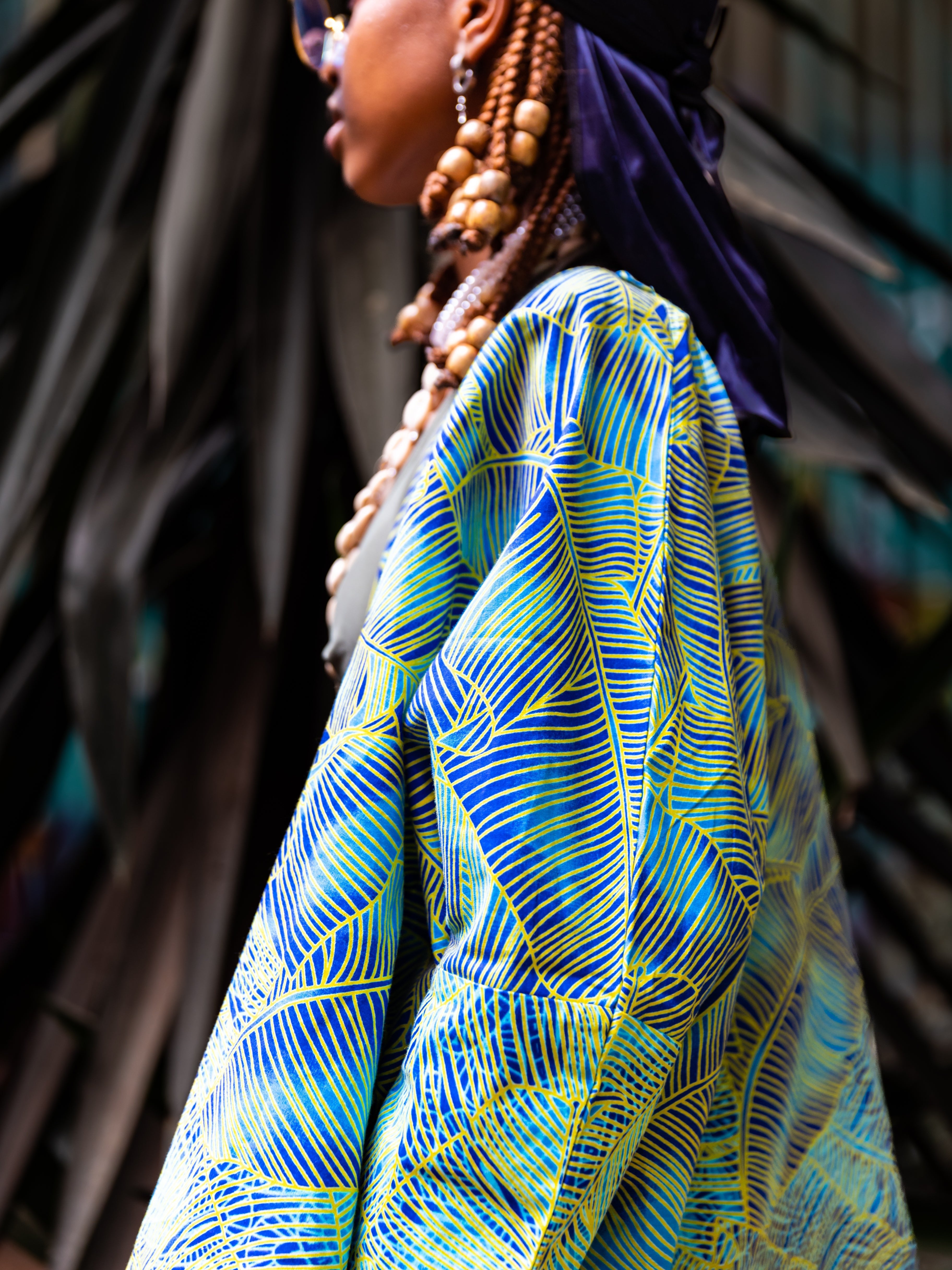 Beach-Kimono ‚Splash Splash‘ - mikono.africa Jacken aus Kenia bunte Bomberjacke Partyjacke faire sozial nachhaltig designed in Kenia