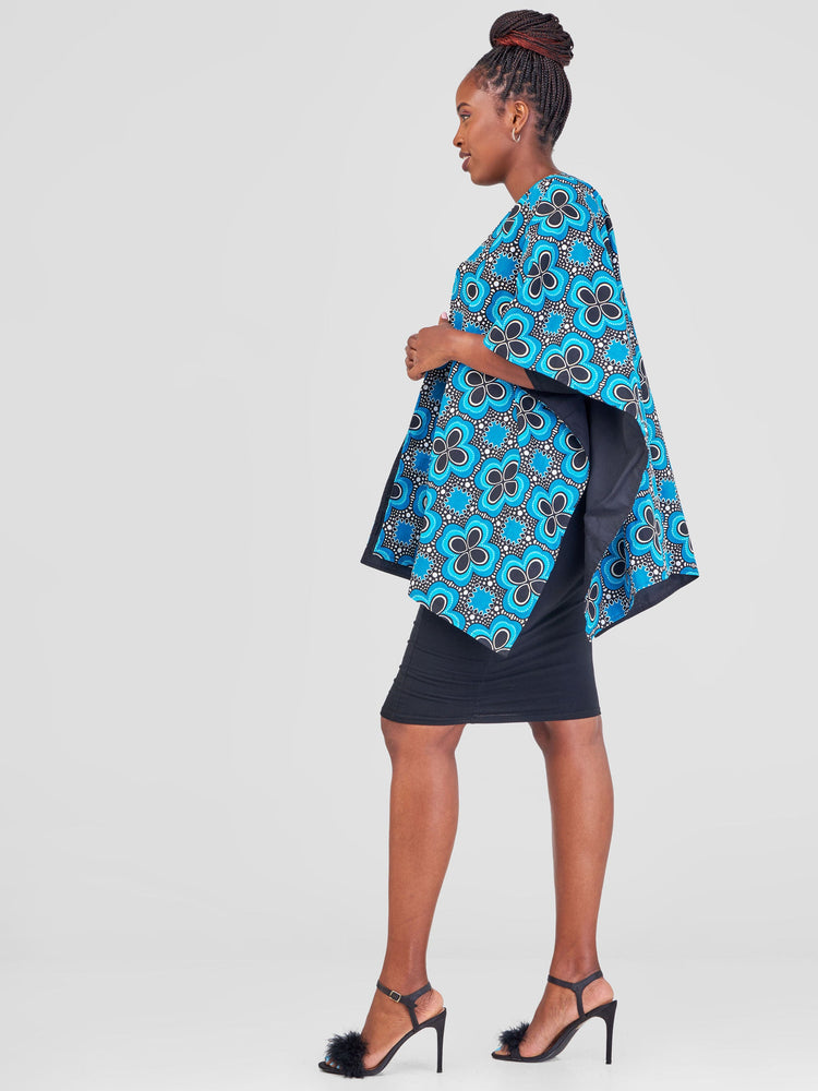 Elegantes Cape ‚Samawati‘ - mikono.africa Jacken aus Kenia bunte Bomberjacke Partyjacke faire sozial nachhaltig designed in Kenia