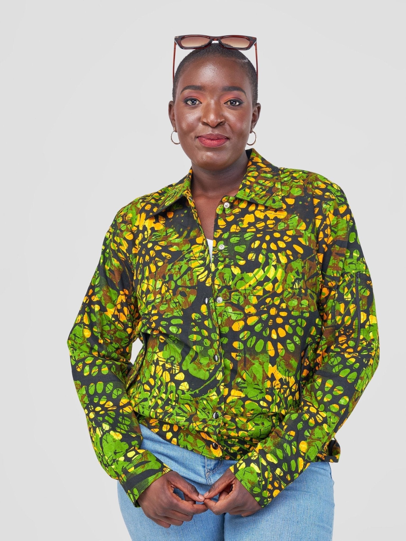 Jacke ‚Bustani‘ für 70 € - mikono.africa Jacken aus Kenia bunte Bomberjacke Partyjacke faire sozial nachhaltig designed in Kenia