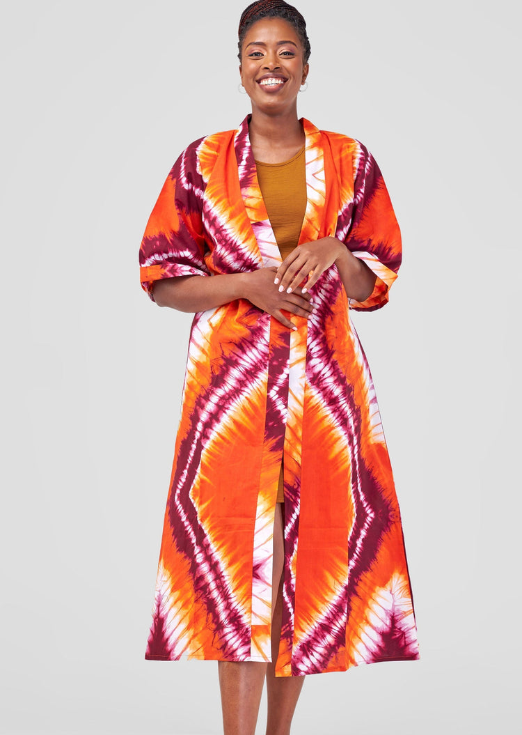 Klassischer Kimono ‚Dye-hard‘ - mikono.africa Jacken aus Kenia bunte Bomberjacke Partyjacke faire sozial nachhaltig designed in Kenia