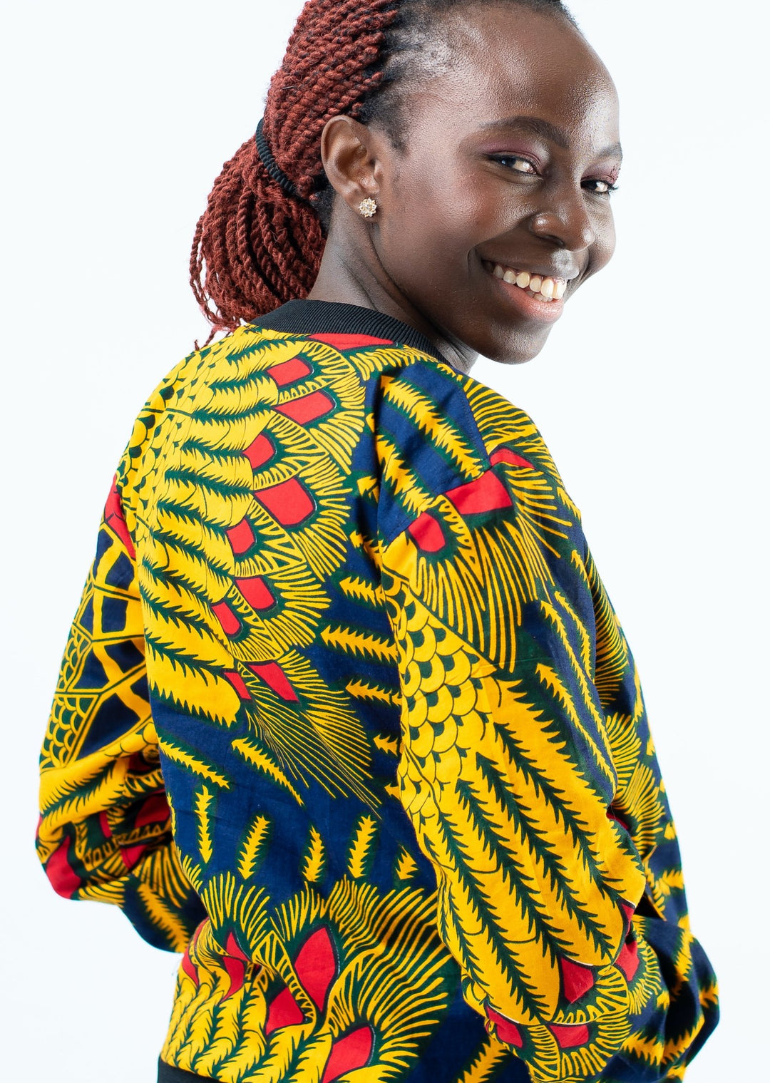 Wendejacke ‚Mishale‘ - mikono.africa Jacken aus Kenia bunte Bomberjacke Partyjacke faire sozial nachhaltig designed in Kenia